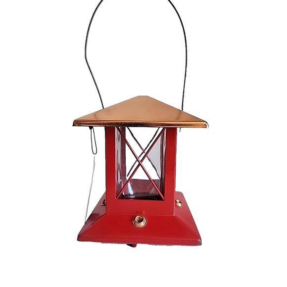 Lantern Coppertop Metal Red Hummingbird Hummer Feeder -24964